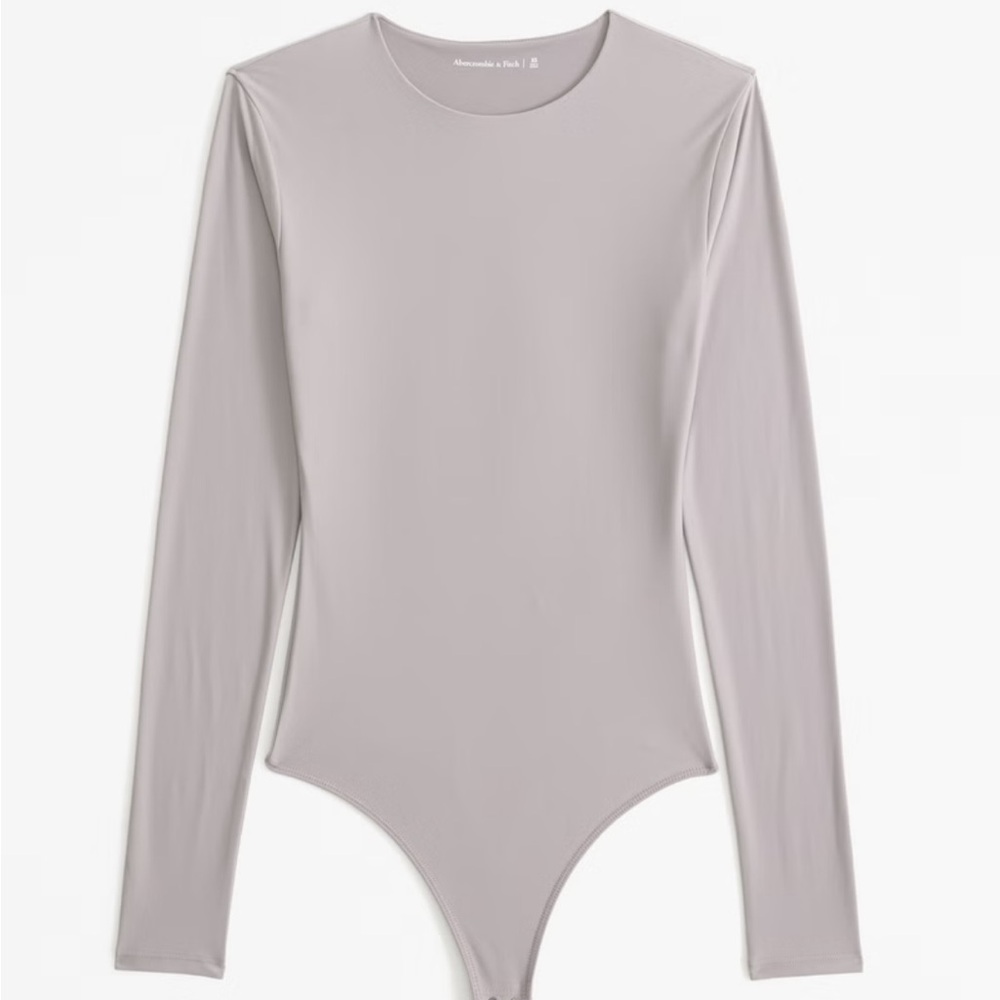 abercrombie & fitch soft matte seamless long sleeve crew bodysuit